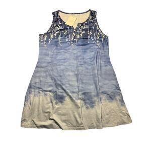 Tank Top Blue Ombre Detailed Shirt Women's  XL Blue New